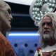 Blackstar (Tyler Man) and Sheldon Sampson (Josh Duhamel) in full supervillain/superhero garb on Netflix's Jupiter's Legacy.